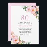 赤面ピンクフローラ女性80th誕生日パーティー 招待状<br><div class="desc">赤面ピンクフローラ女性80thバースデーパーティー招待私たちはまた、他の多くの招待状やコレクションを持っている。</div>
