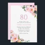 赤面ピンクフローラ女性80th誕生日パーティー 招待状<br><div class="desc">赤面ピンクフローラ女性80thバースデーパーティー招待私たちはまた、他の多くの招待状やコレクションを持っている。</div>