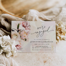 赤面ピンクフローラ婚約パーティ 招待状