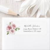 赤面ピンクフローラ差出人住所ラベル ラベル (インサイチュ)