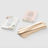 赤面ピンクフローラ幾何学模様結婚式 プログラム ハンドファン (組立なし)