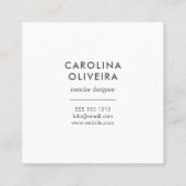 赤面ピンクフローラ幾何学模様 スクエア名刺 (裏面)