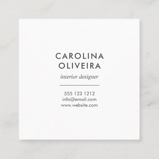 赤面ピンクフローラ幾何学模様 スクエア名刺 (裏面)