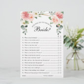 赤面ピンクフローラ幾何学的ブライダルシャワーゲーム (スタンド正面)