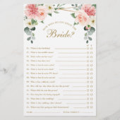 赤面ピンクフローラ幾何学的ブライダルシャワーゲーム (正面)