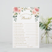 赤面ピンクフローラ幾何学的ブライダルシャワーゲーム (スタンド正面)