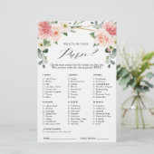 赤面ピンクフローラ幾何学的ブライダルシャワーゲーム (スタンド正面)