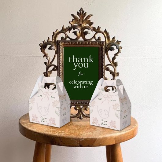 赤面ピンクフローラ庭園の結婚式ラブギフト フェイバーボックス