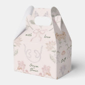 赤面ピンクフローラ庭園の結婚式ラブギフト フェイバーボックス (正面サイド)