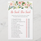 赤面ピンクフローラ彼は彼女はブライダルゲームを言った (正面)