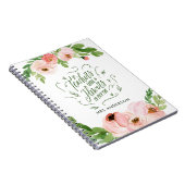 赤面ピンクフローラ感謝していユー先生ギフト ノートブック (右側)