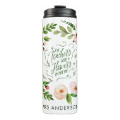 赤面ピンクフローラ感謝していリースユー先生ギフト  タンブラー (正面)