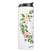 赤面ピンクフローラ感謝していリースユー先生ギフト  タンブラー (回転左)