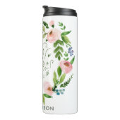 赤面ピンクフローラ感謝していリースユー先生ギフト  タンブラー (回転右)