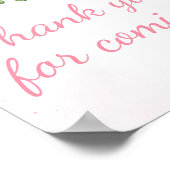 赤面ピンクフローラ春ありがとう来。 ポスター (角)