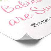 赤面ピンクフローラ春ベビーは甘い ポスター (角)