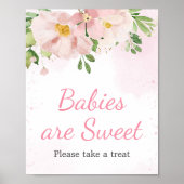 赤面ピンクフローラ春ベビーは甘い ポスター (正面)