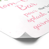 赤面ピンクフローラ春モマオサバー ポスター (角)