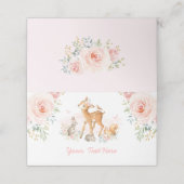 赤面ピンクフローラ森林動物シャワー プレイスカード (外部開封)