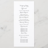 赤面ピンクフローラ水カラー結婚式 プログラム (裏面)