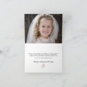 赤面ピンクフローラ第一聖体写真 サンキューカード (内部)