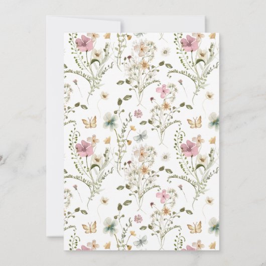 赤面ピンクフローラ第1聖体 招待状 (裏面)