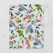 赤面ピンクフローラ結婚のゲスト情報 エンクロージャーカード (裏面)