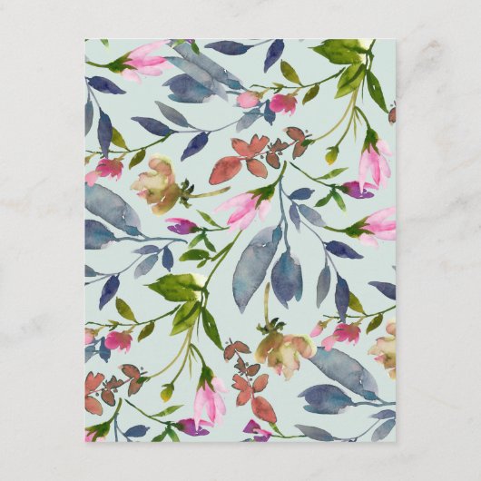 赤面ピンクフローラ結婚のゲスト情報 エンクロージャーカード (裏面)