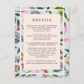 赤面ピンクフローラ結婚のゲスト情報 エンクロージャーカード (正面)