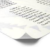 赤面ピンクフローラ結婚のシーティンググラフポスター ポスター (角)