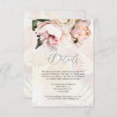 赤面ピンクフローラ結婚の詳細エンクロージャカード エンクロージャーカード (正面/裏面)