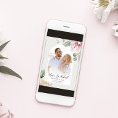 赤面ピンクフローラ結婚ズエレガントアーチ セーブザデート