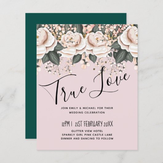 赤面ピンクフローラ結婚セージ予算 (正面/裏面)