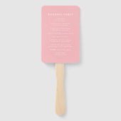 赤面ピンクフローラ結婚リース ハンドファン (裏面)