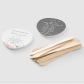 赤面ピンクフローラ結婚式 プログラムハンドファン ハンドファン (組立なし)