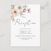 赤面ピンクフローラ結婚披露宴エンクロージャカード エンクロージャーカード (正面)