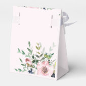 赤面ピンクフローラ緑ウェディングシャワー フェイバーボックス (裏面サイド)