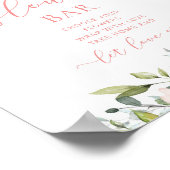 赤面ピンクフローラ花バー ポスター (角)