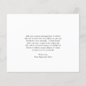 赤面ピンクフローラ葬儀予算サンキューカード (裏面)