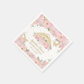 赤面ピンクフローラ蝶ティアラキンセアニラ スタンダードカクテルナプキン (角)