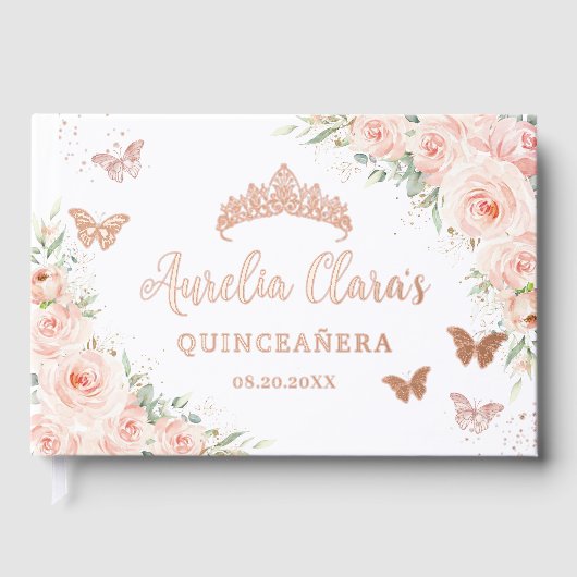 赤面ピンクフローラ蝶バラ金ゴールドクリンXV ゲストブック (正面)