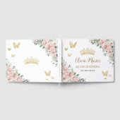 赤面ピンクフローラ蝶金ゴールドキンセアニラ ゲストブック (全面)