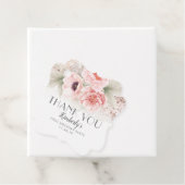 赤面ピンクフローラ誕生日パーティーありがとう フェイバータグ (インサイチュ)