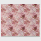 赤面ピンクフローラ誕生日 ラッピングペーパー (フラット)