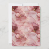 赤面ピンクフローラ誕生日 招待状 (裏面)