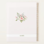 赤面ピンクフローラ金ゴールドグリッター名前をカスタムするガールPL プランナー手帳 (裏面)