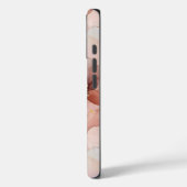 赤面ピンクフローラ金ゴールドグリッター文字F Case-Mate iPhoneケース (裏面 / 左)