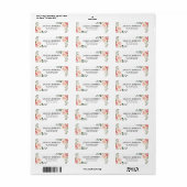 赤面ピンクフローラ金ゴールド幾何学植物結婚の ラベル (フルシート)