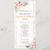 赤面ピンクフローラ金ゴールド幾何学模様キンセアニェラ プログラム (正面)