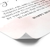 赤面ピンクフローラ金ゴールド葉リングや輪狩りゲームサイン ポスター (角)